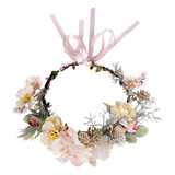 Faixa De Cabeça Floral, Folha, Flor De Baga, Coroa Com Fita