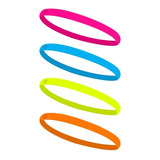 Faixa De Cabelo Com Silicone 4 Unid Color Neon - Sportbr