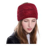 Faixa De Cabelo De Tricô Largo Para Inverno