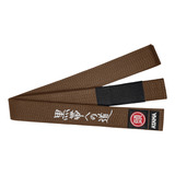 Faixa De Jiu Jitsu Atama Premium Bordada Marrom