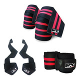 Faixa De Joelho 2m / Munhequeira 30cm / Fita Strap (par)