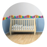 Faixa De Parede Decorativa Adesivo Infantil Lápis 6m X 15cm