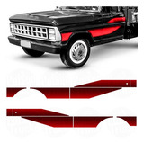 Faixa Decorativa Adesiva Lateral Camionete F4000 89 Vermelha Cor Vermelho