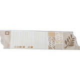 Faixa Decorativa Cerâmica Listelo Bege Folhas 8x33 Cx/14