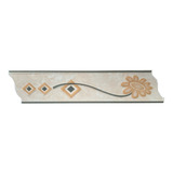Faixa Decorativa Cerâmica Listelo Flor Quadrados 8x33 Cx/5