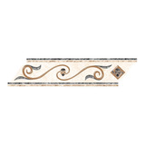 Faixa Decorativa Cerâmica Listelo Wavw Bege 8x30 Cx/11