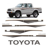 Faixa Hilux Adesivo Lateral 1992/04 + Faixa Traseira Toyota