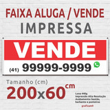 Faixa Impressa / Vende / Aluga 200 X 60