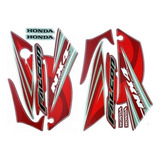 Faixa Jogo Adesivo Honda Falcon Nx4 Nx 400 Vermelha 2008