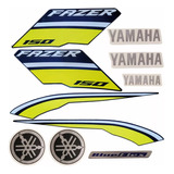 Faixa Jogo Adesivo Yamaha Fazer 150 2020 2021 Branca