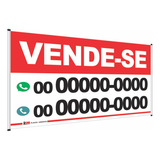 Faixa Lona Impressa Vende-se Para Casa,apt, Terreno 200x60cm Cor Colorido