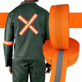Faixa Refletiva Uniforme Gorgurão Laranja Fluorescente-1000m