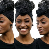 Faixa Turbante Tecido Afro Aramado Oportunidade Promoçãoblak