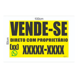 Faixa Vende-se 1,00x0,50m Impressão Digital, Lona