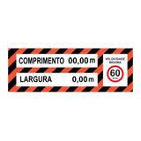 Faixa Zebrada Refletiva Caminhão Comprimento Largura Carga