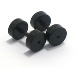 Falso Alargador Preto 1 Mm Acrílico Antialérgico Ñ Perde Cor