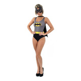 Fantasia Batgirl Body Batman Adulto Original Capa E Máscara