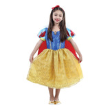 Fantasia Branca De Neve Super Luxo Infantil - Disney Princes