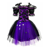 Fantasia Bruxinha Infantil De Luxo Halloween Pronta Entrega