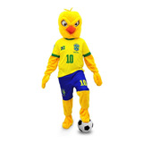 Fantasia Canarinho Pistola Mascote Brasil Copa Do Mundo