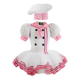 Fantasia Chef De Cozinha Adulto Feminina Com Chapéu Master