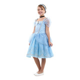 Fantasia Cinderela Super Luxo Infantil - Disney Princesas
