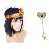 Fantasia Cleopatra Egpicia Coroa E Bracelete