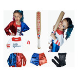 Fantasia Conjunto Roupa Arlequina Com Jaqueta Infantil