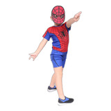 Fantasia Criança Marvel Vingadores Short Curta Homem Aranha