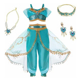 Fantasia D Princesa Jasmim Para Meninas Cosplay Com Acessór
