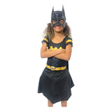 Fantasia Da Batgirl Infantil Vestido Com