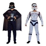 Fantasia Darth Vader Stormtrooper Star Wars Cosplay Luxo Pro