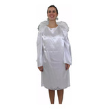 Fantasia De Anjo Adulto Completa Querubim Túnica Branca