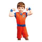 Fantasia Dragon Ball Goku Macacão Curto Infantil