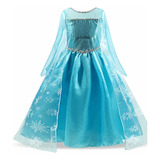 Fantasia Elsa Frozen Infantil Vestido Azul Pronta Entrega 