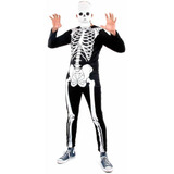 Fantasia Esqueleto Glow Adulto Luxo Halloween