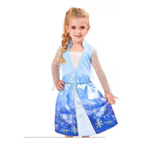 Fantasia Frozen 2 Elsa Infantil Vestido Com Capa E Coroa
