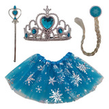 Fantasia Frozen Princesa Elsa Varinha Coroa