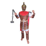 Fantasia Gladiador Romano Roupa, Capacete E Martelo Adulto