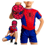 Fantasia Homem Aranha Infantil C/máscara Spiderman