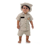 Fantasia Infantil - Safari Bebê - Tamanho P (1 Ano) - 10690 