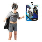 Fantasia Infantil Batman Super Herói Dc Com Capa E Máscara