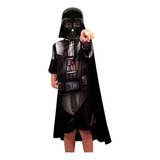 Fantasia Infantil Darth Vader Star Wars C/ Capa E Mascara P