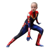Fantasia Infantil Feminina Capitã Marvel Promoção
