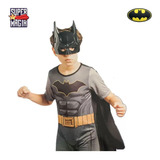 Fantasia Infantil Herói Batman C/ Capa E Máscara Tam. M