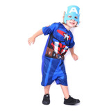 Fantasia Infantil Heróis Vingadores Short Capitão América