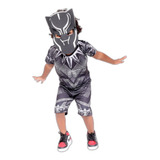 Fantasia Infantil Heróis Vingadores Short Pantera Negra