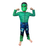 Fantasia Infantil Hulk Longa Com Mascara