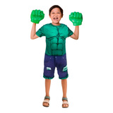 Fantasia Infantil Hulk + Par De