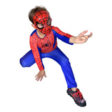 Fantasia Infantil Longa Enchimento Homem-aranha+tenis De Led